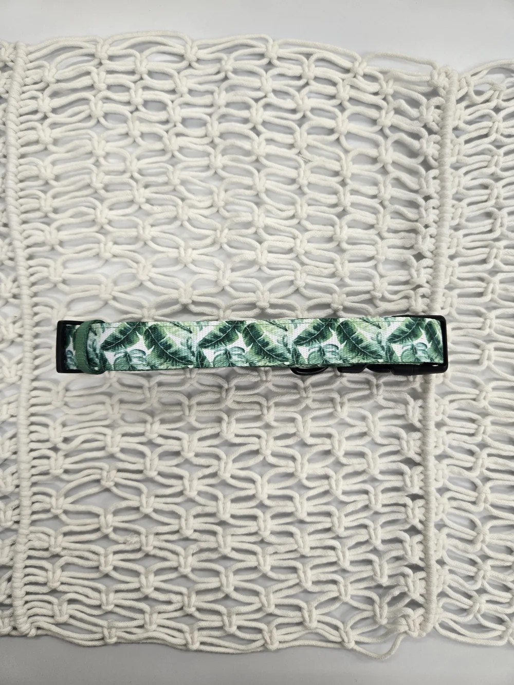Sassy Woof Green Tropical Leaf Dog Collar